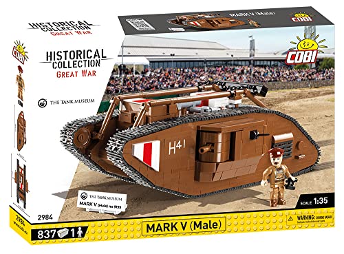 COBI Historical Collection The Tank Museum Mark V (Male) Tank , Brown - Image 9