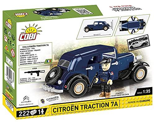 COBI Historical Collection: World War II 1934 Citroen Traction 7A Vehicle, Navy Blue Building toy set - Image 7