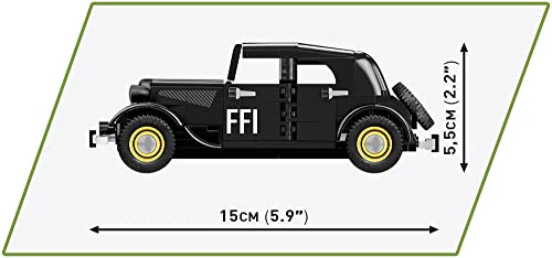 COBI Historical Collection: World War II Citroen Traction 11CV BL Vehicle,Black - Image 4
