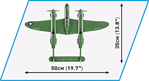 COBI Historical Collection: World War II Lockheed P-38 Lightning (H) Plane,Green - Image 9