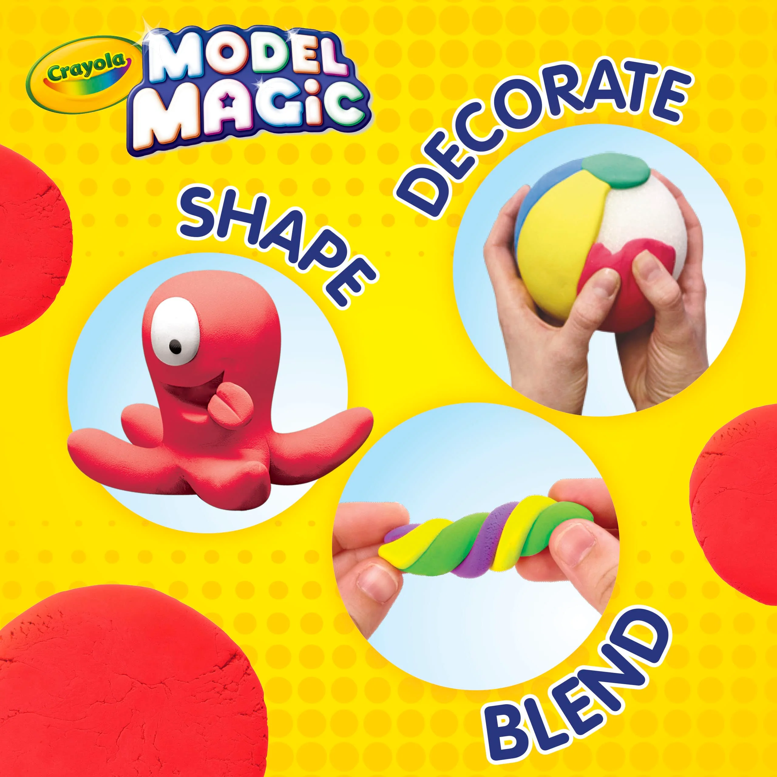 Crayola 113 gm Model Magic, Red, School and Craft Supplies, Gift for Boys and Girls, Kids, Ages 3,4, 5, 6 and Up, Holiday Toys, Stocking, Arts and Crafts, Gifting - Image 3