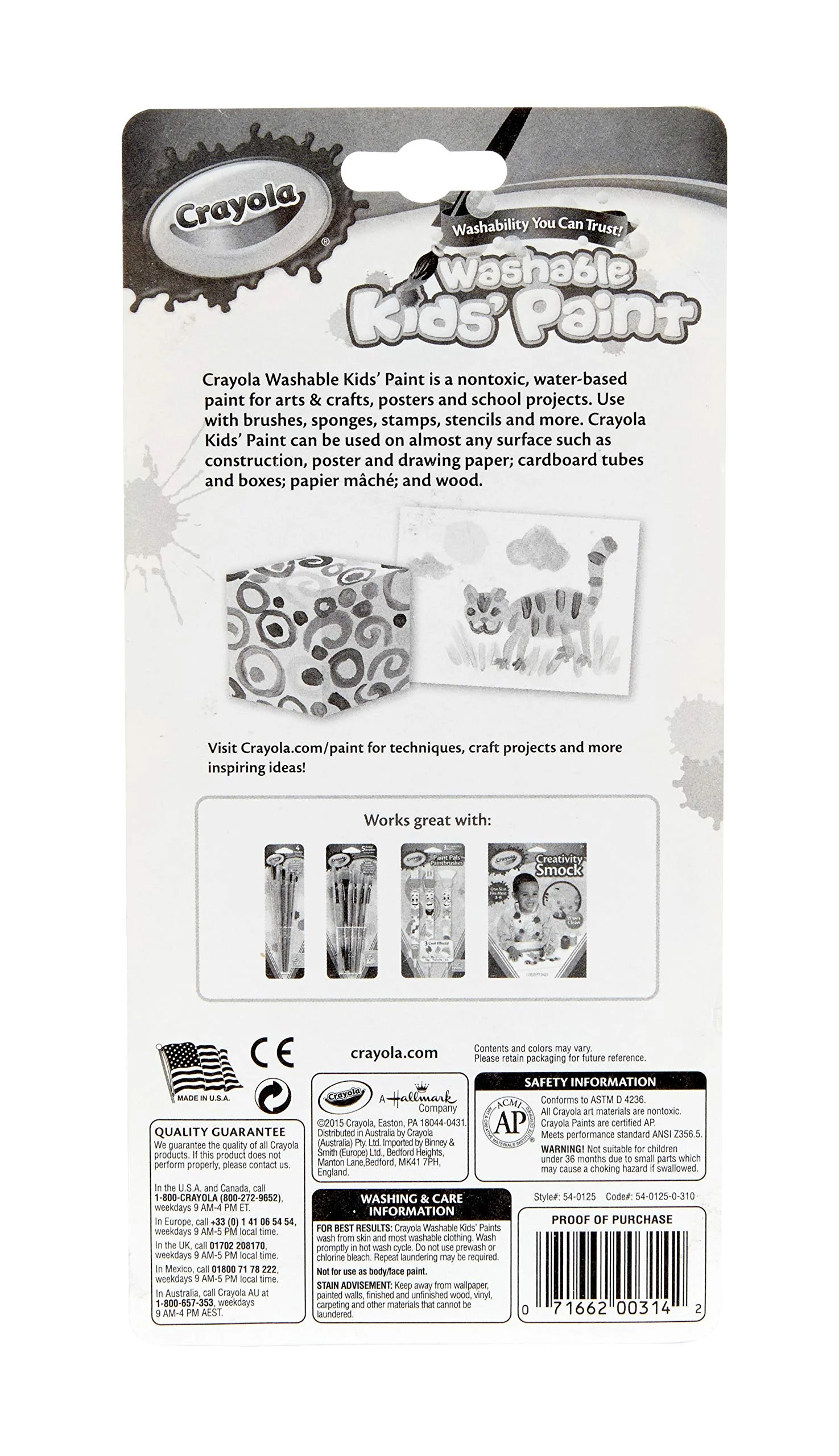 Crayola Washable Kid's Paint Assorted Colors - Image 2