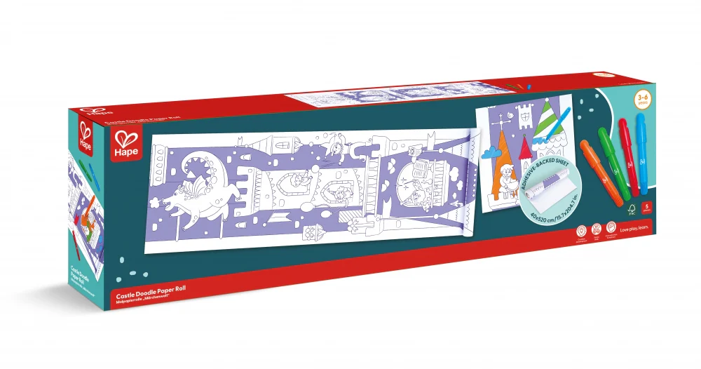 Creative set, Hape, Coloring paper roll, Fantasy castle