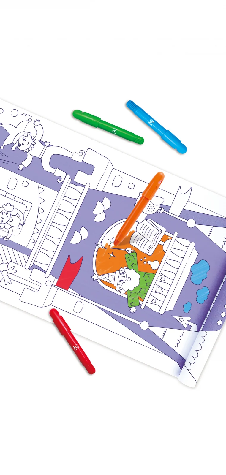 Creative set, Hape, Coloring paper roll, Fantasy castle - Image 2