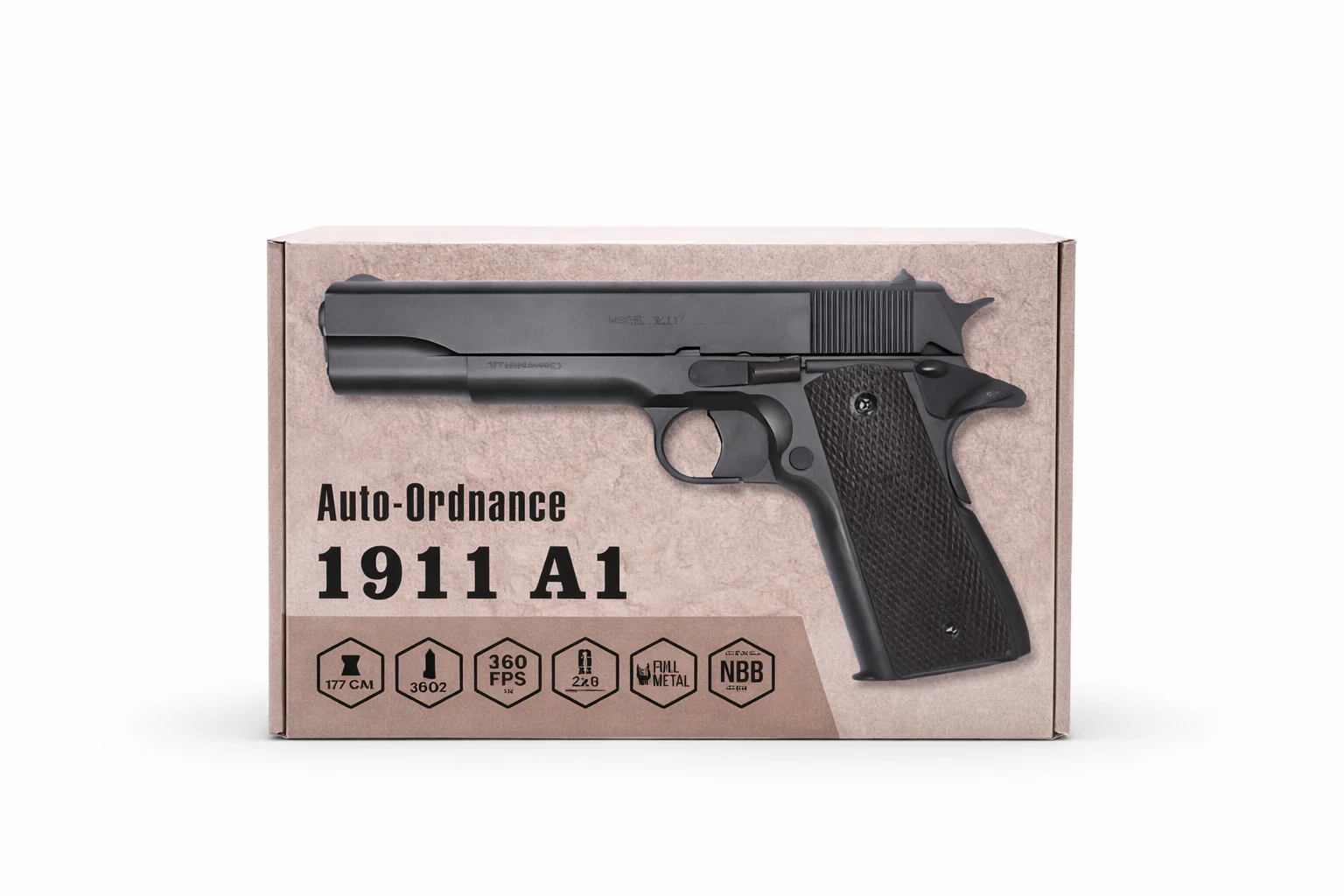 Cybergun Auto Ordnance Licensed 1911 .177 cal CO2 Air Pellet Airgun Pistol, Two-Tone - Image 2
