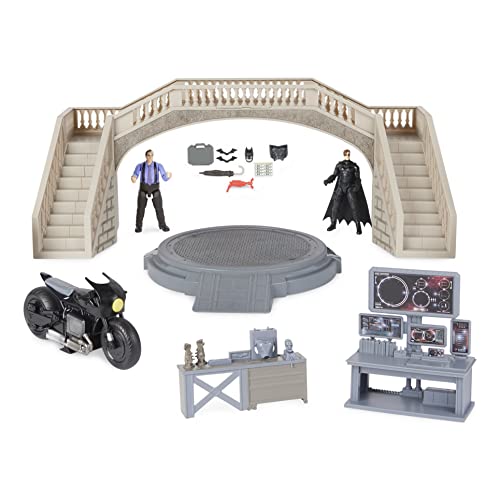 DC Comics, Batman Batcave with Exclusive Batman and Penguin Action Figures and Batcycle, The Batman Movie Collectible Kids Toys for Boys Ages 3 and up - Image 2