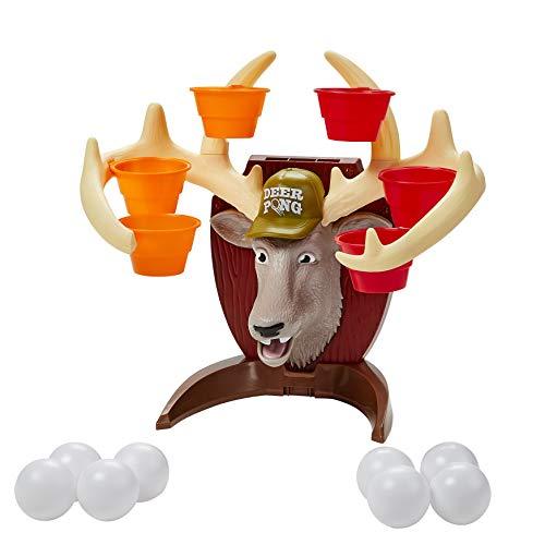 Deer Pong Game, Features Talking Deer Head and Music, Includes 6 Party Cups and 8 Balls - Image 3