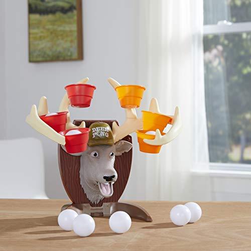 Deer Pong Game, Features Talking Deer Head and Music, Includes 6 Party Cups and 8 Balls - Image 4