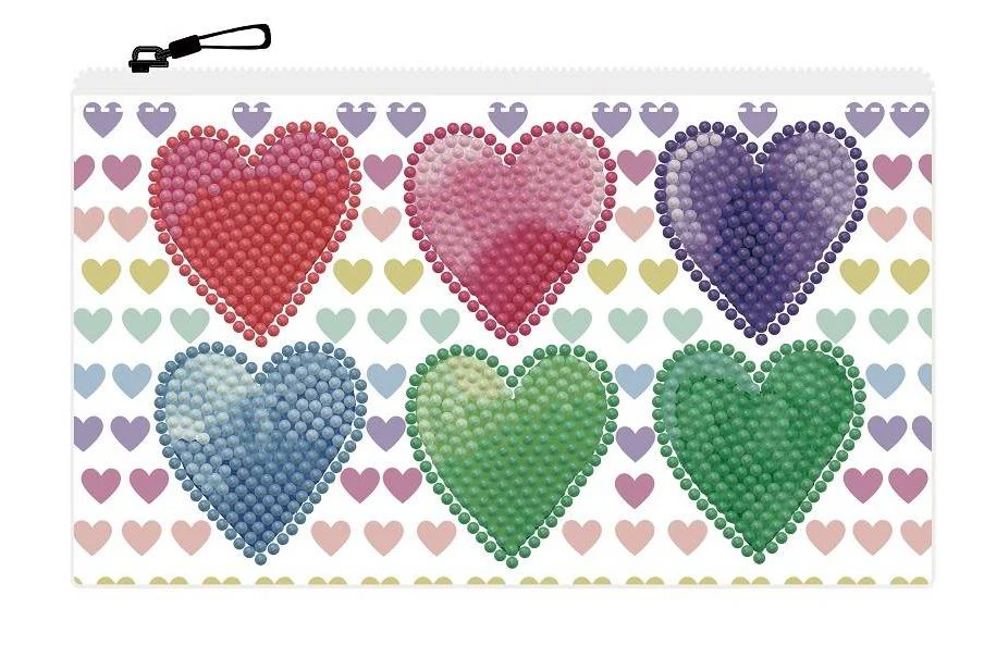 Dotzies Zipper Pouch Kit- Love Hearts