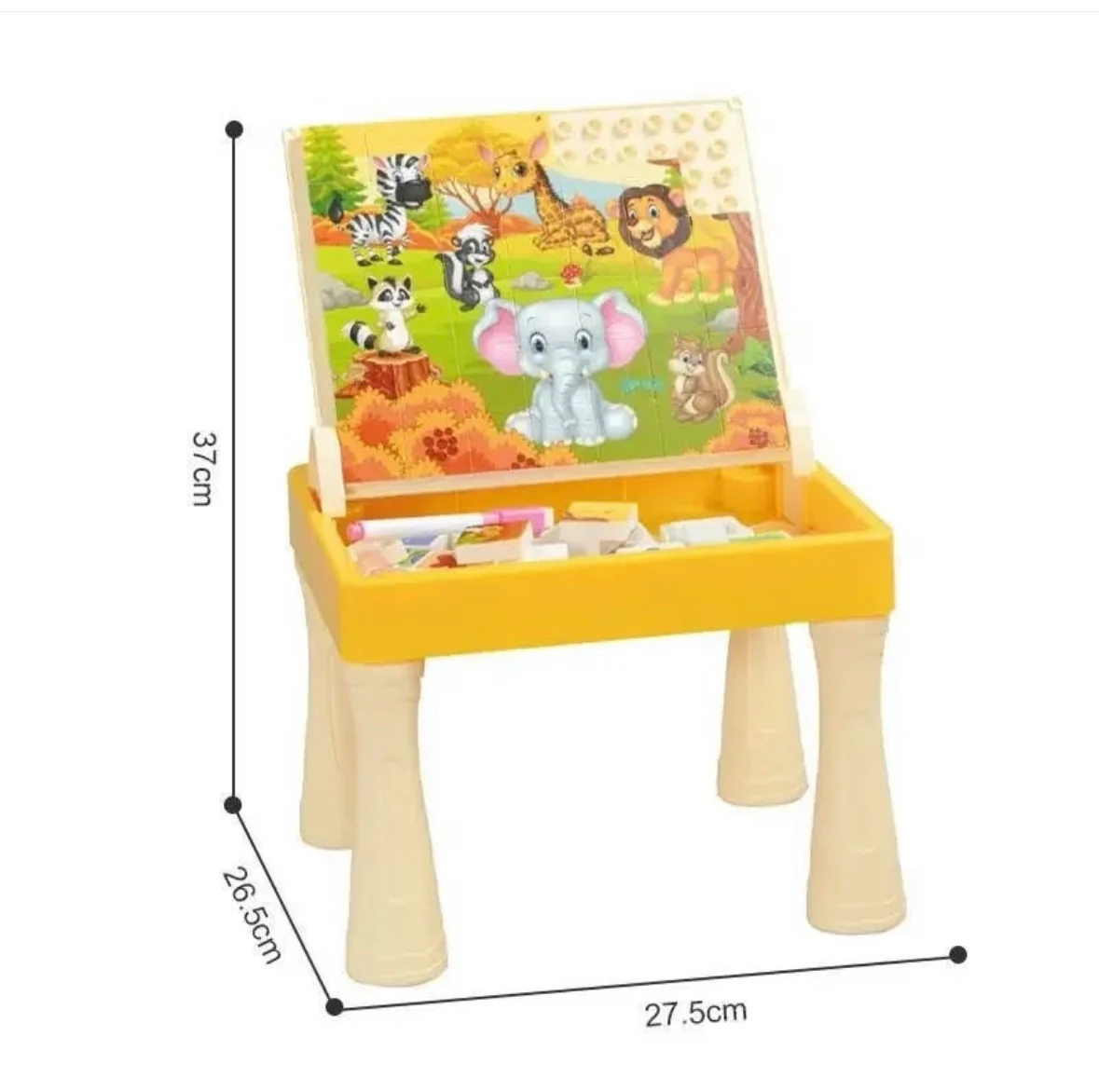 Drawing Board Animal Park With Multifunctional Magnetic Block Puzzle - Image 4