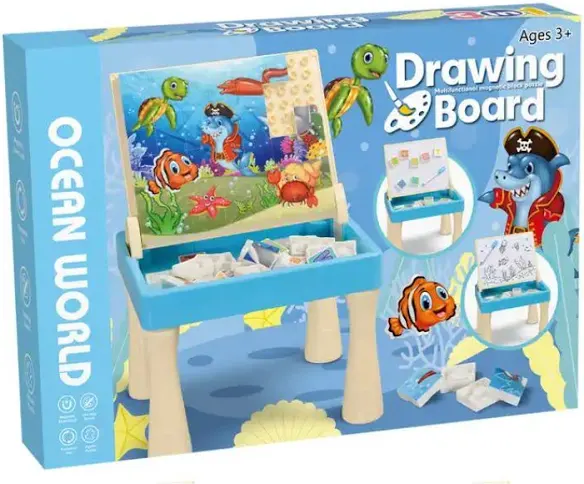 Drawing Board Ocean World With Multifunctional Block Puzzle - Image 2