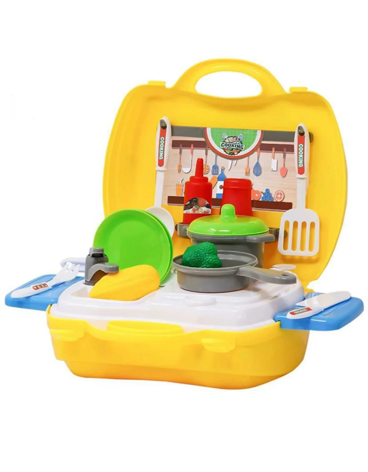 Dream Kitchen Set Cooking Pretend Play Toys for Kids, (Yellow) - Image 3