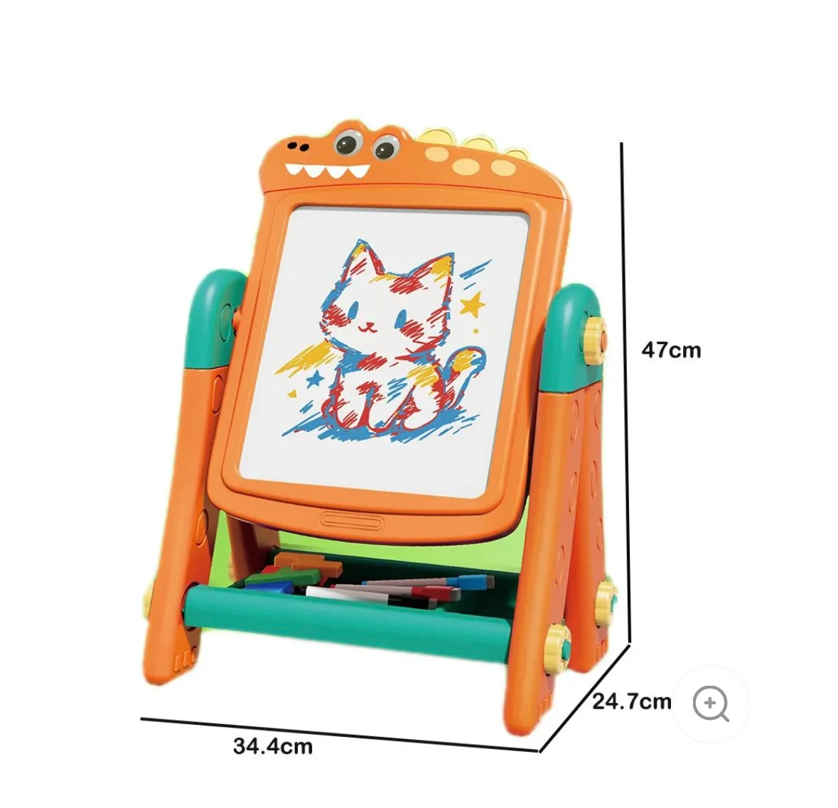 Easel For Kids, Kids Blackboard, Adjustable 3 in 1 Easel For Toddler, Double Drawing Board With Painting Accessories - Image 5