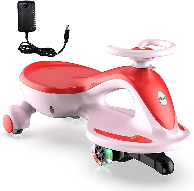 Electric Wiggle Car Ride On Toy, ANPABO 2 in 1 Wiggle Car with Rechargeable Battery and Pedal, Anti-Rollover Wheels with Colorful Lights, Swing Car for Toddlers and Kids Age 3 Years up - Image 10