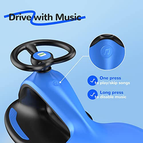 Electric Wiggle Car Ride On Toy, ANPABO 2 in 1 Wiggle Car with Rechargeable Battery and Pedal, Anti-Rollover Wheels with Colorful Lights, Swing Car for Toddlers and Kids Age 3 Years up - Image 6