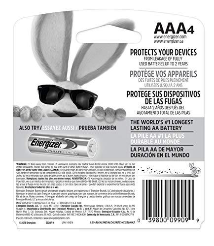 Energizer MAX AAA Alkaline Batteries 4 pack - Image 2