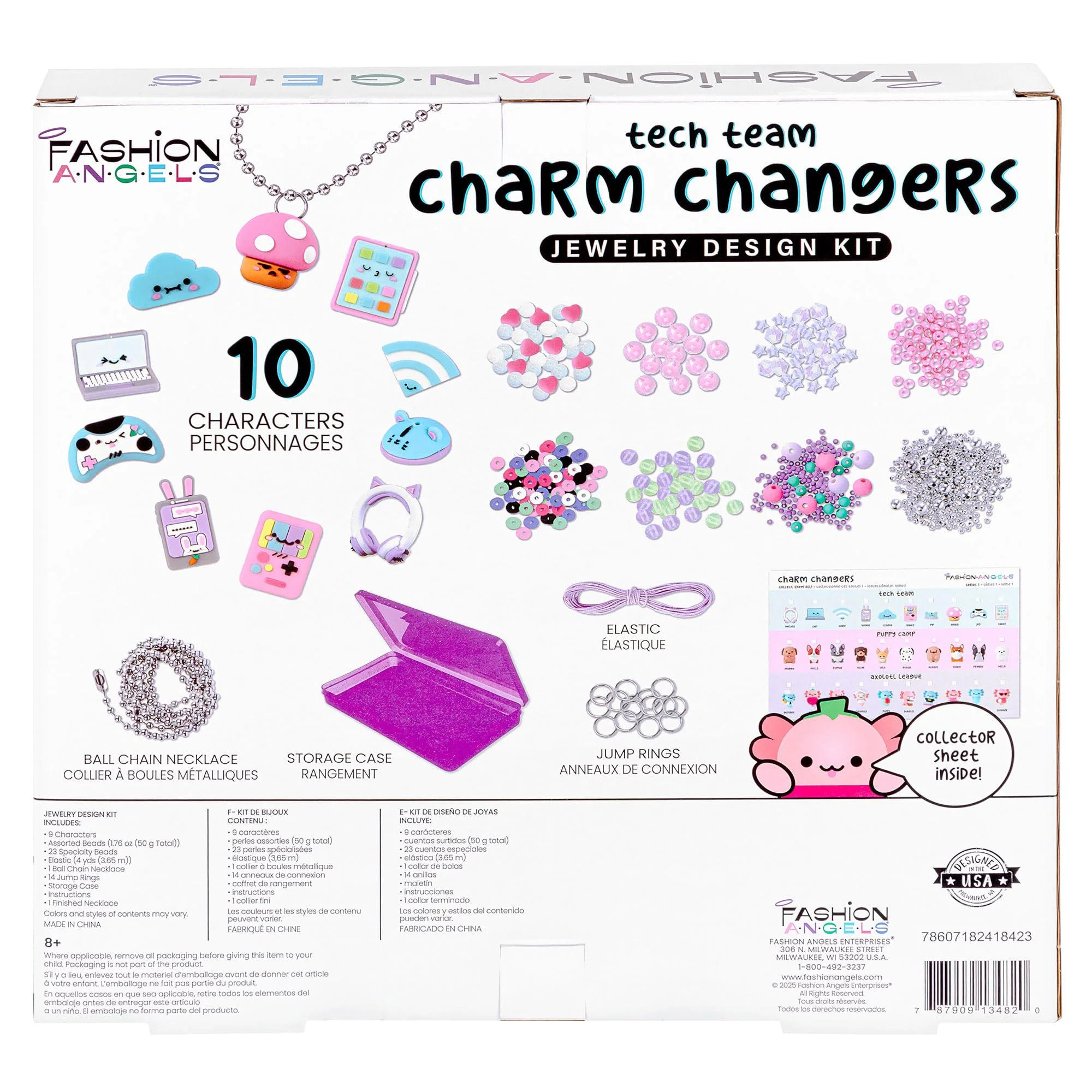 Fashion Angels Charm Changers Jewelry Design Kit, Includes Charms & Over 700 Beads, Custom Jewelry & Fun Craft Activity for Kids - Image 2