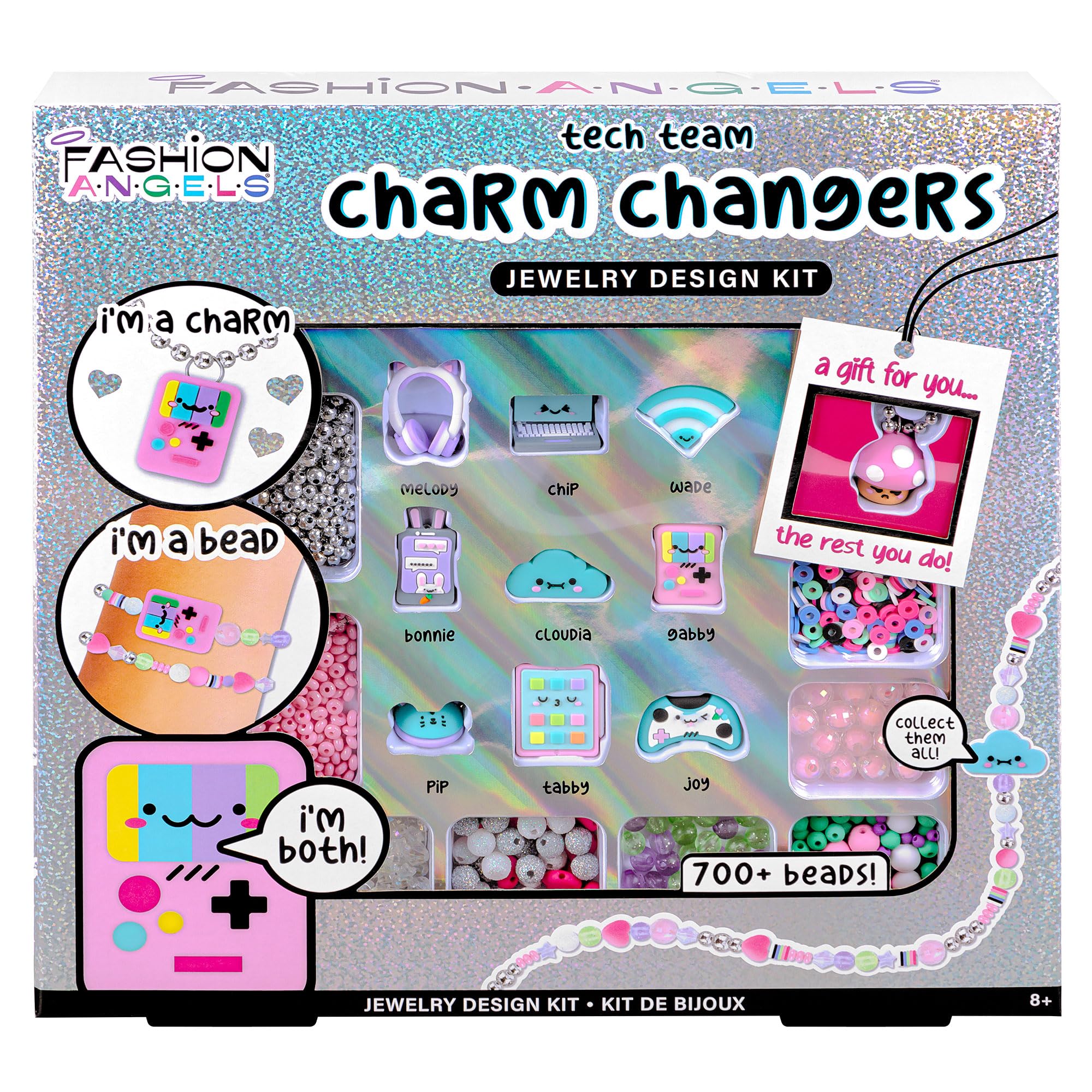 Fashion Angels Charm Changers Jewelry Design Kit, Includes Charms & Over 700 Beads, Custom Jewelry & Fun Craft Activity for Kids - Image 3