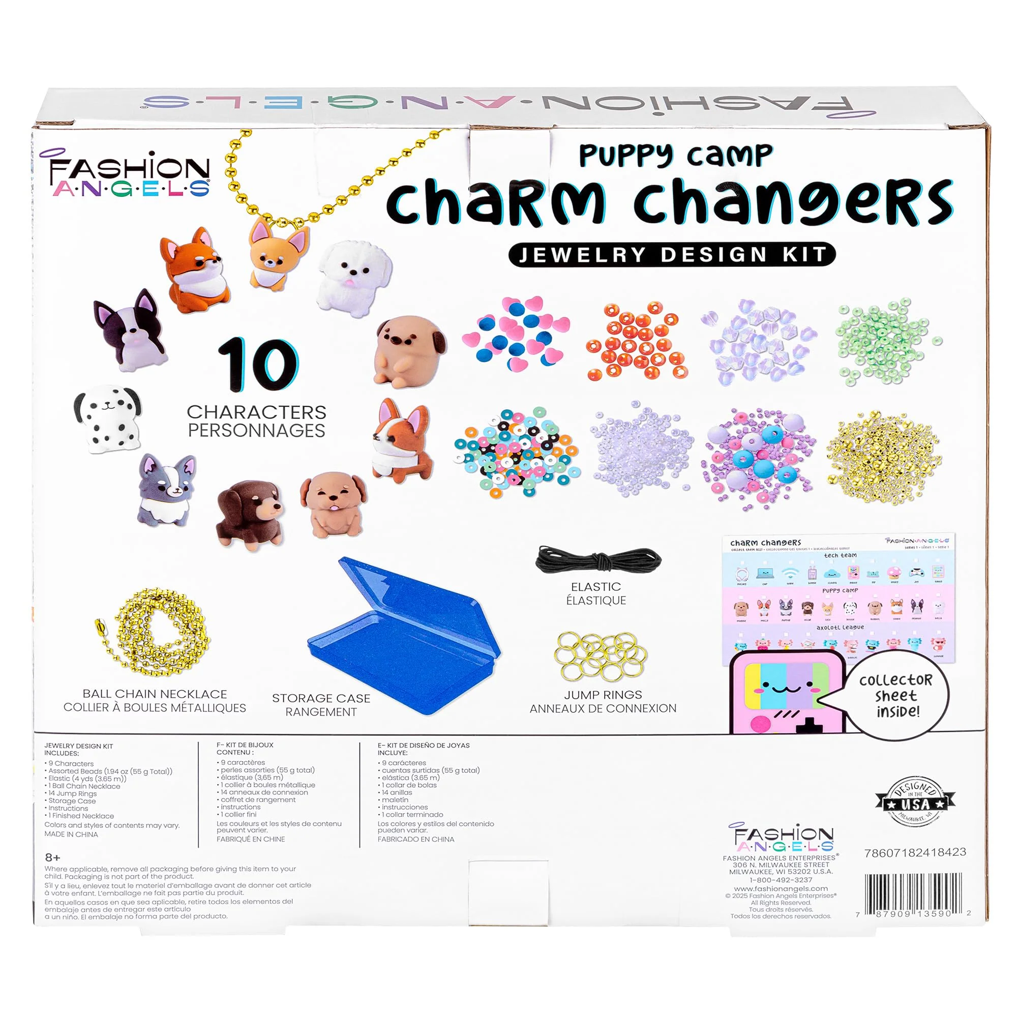 FASHION ANGELS Charm Changers Puppy Camp Jewelry Design Kit, Includes Adorable Puppy Charms & Over 700 Beads, Fun Custom Jewelry Craft Activity for Kids - Image 4