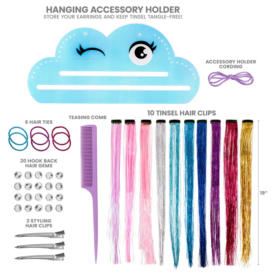 Fashion Angels Shimmer & Style Tinsel Hair Styling Kit - Image 2