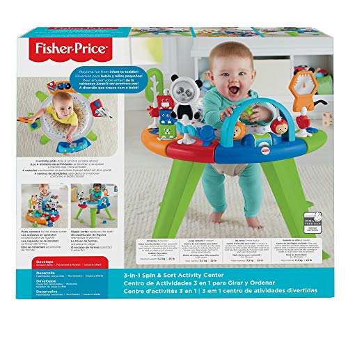 Fisher-Price 3-in-1 Spin & Sort Activity Center Retro Roar, Infant-to-Toddler - Image 7