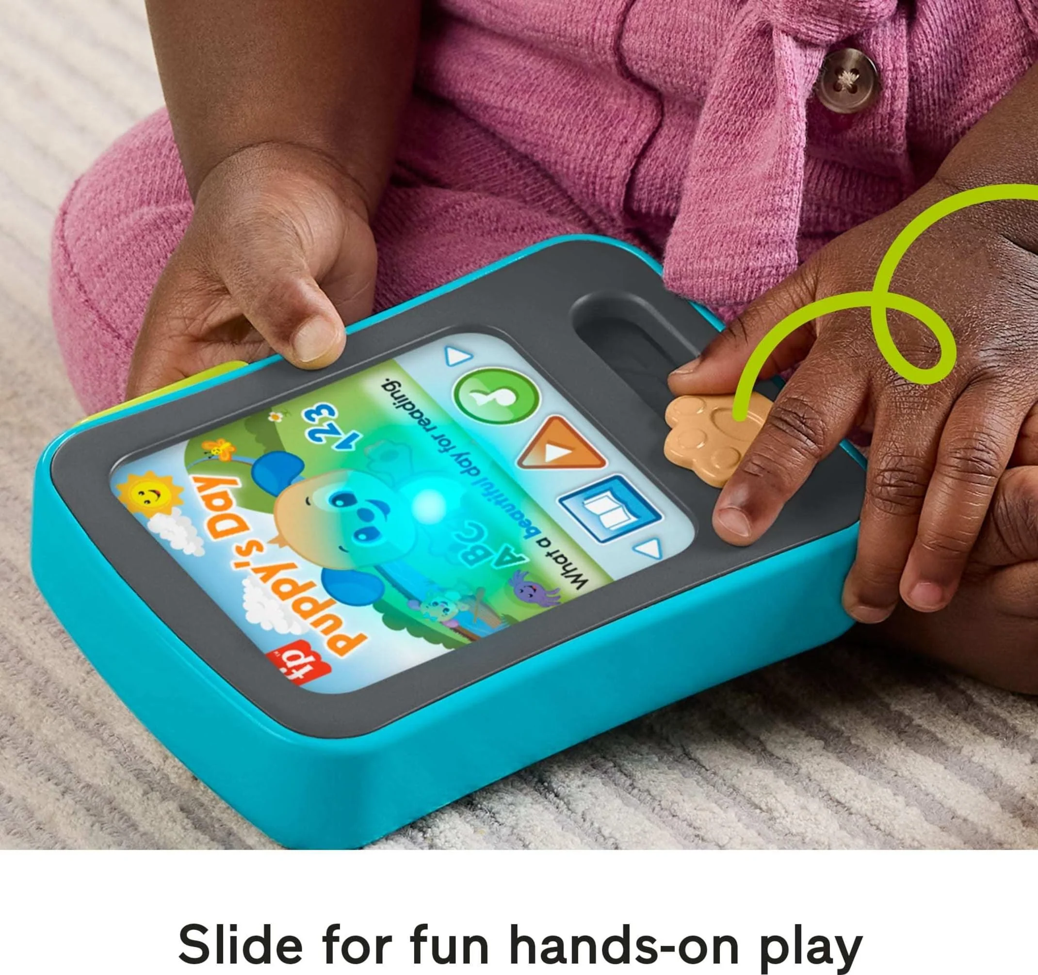 Fisher-Price Baby Learning Toy Laugh & Learn Puppy’s Storytime Reader Pretend Tablet with Music & Lights for Ages 6+ Months - Image 4