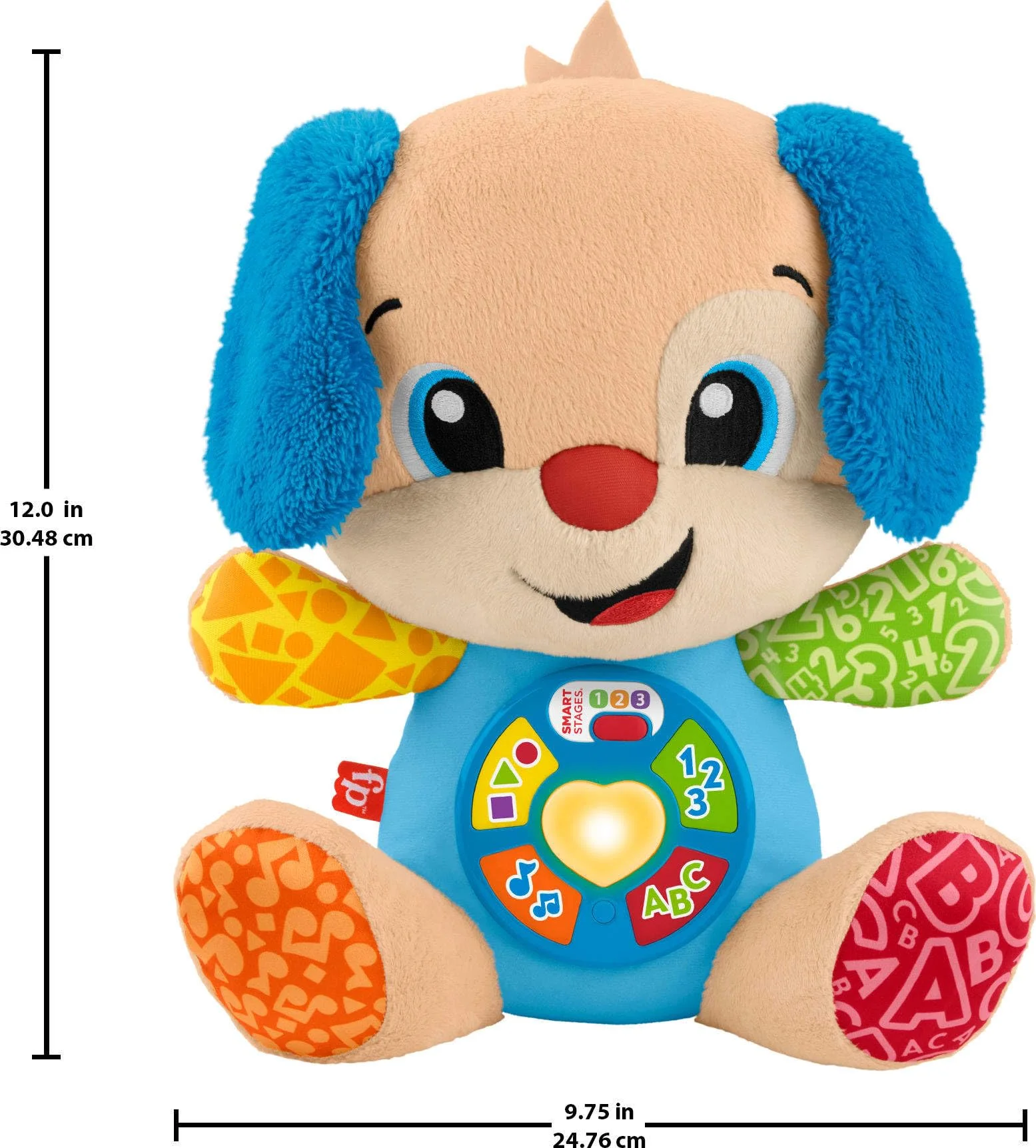 Fisher-Price Baby Toy Laugh & Learn Smart Stages Puppy Musical Plush with Lights & Learning Songs for Infants Ages 6+ Months - Image 3