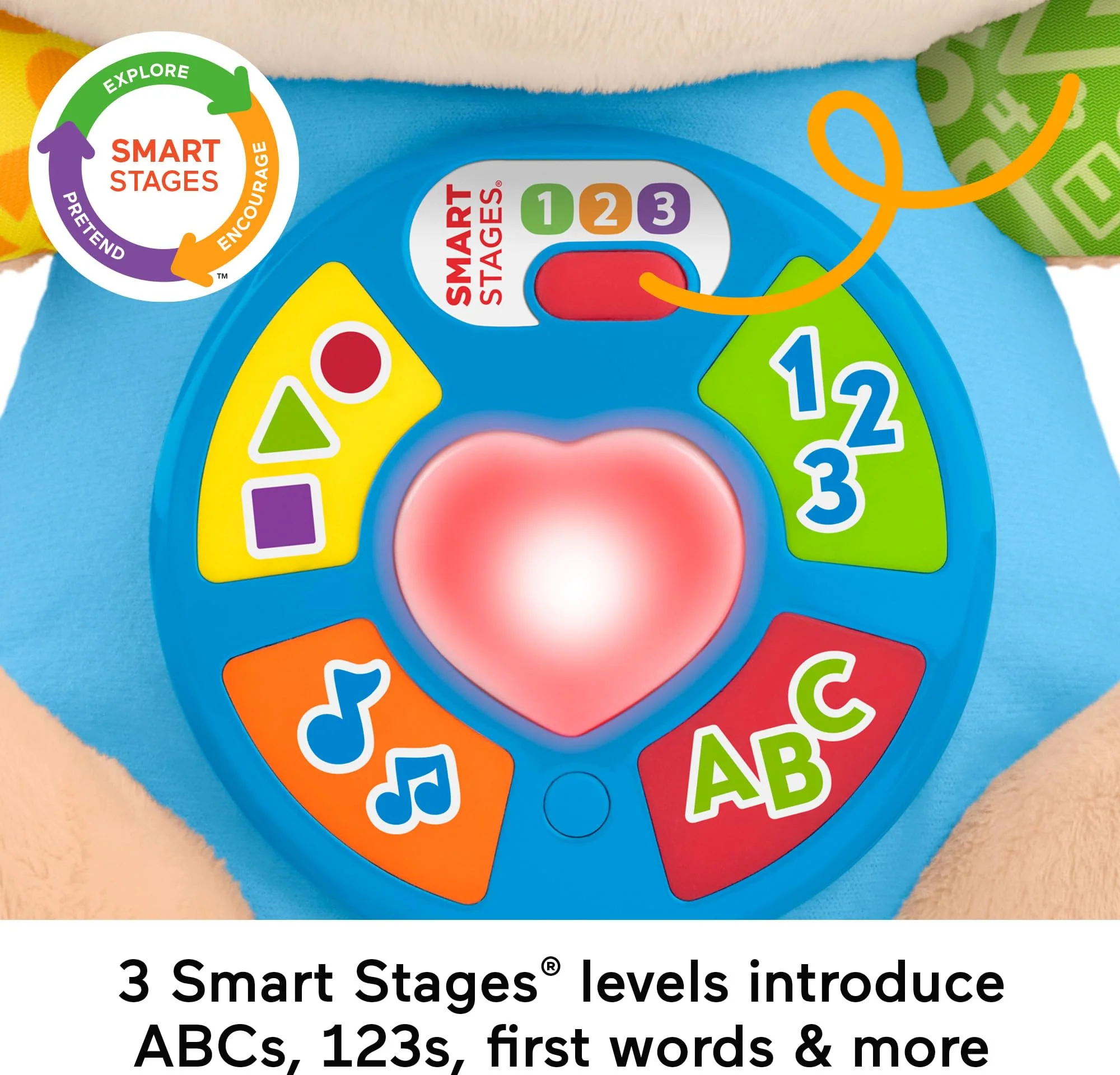 Fisher-Price Baby Toy Laugh & Learn Smart Stages Puppy Musical Plush with Lights & Learning Songs for Infants Ages 6+ Months - Image 5