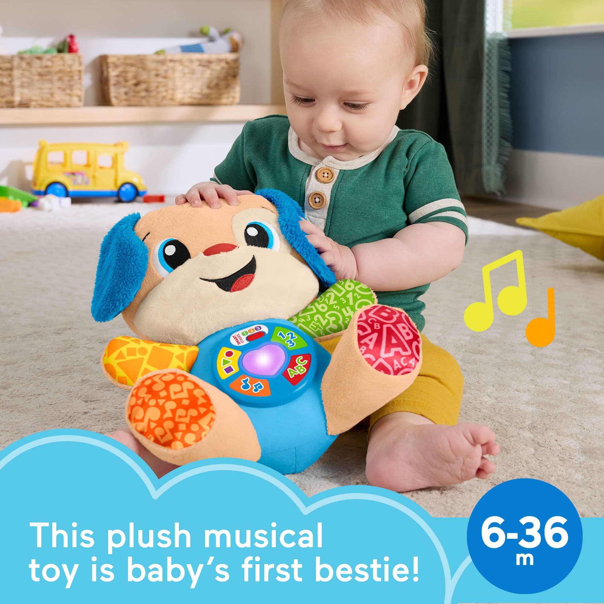 Fisher-Price Baby Toy Laugh & Learn Smart Stages Puppy Musical Plush with Lights & Learning Songs for Infants Ages 6+ Months - Image 6