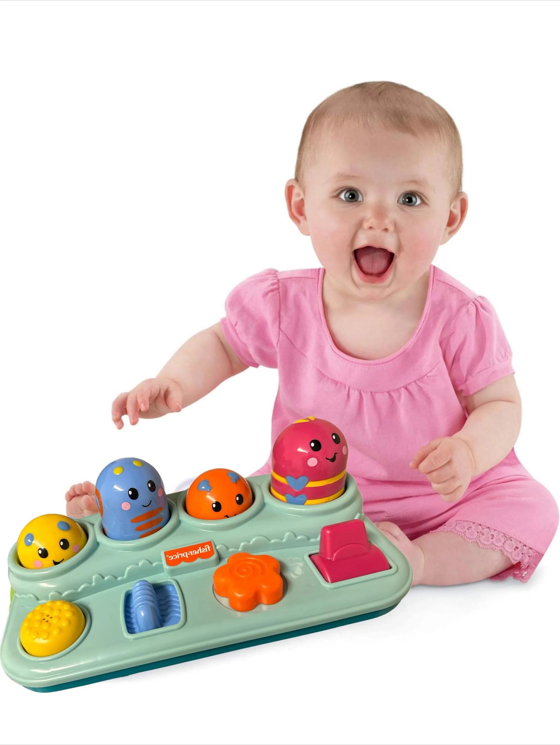 Fisher-Price Brilliant Basics Boppin' Activity Bugs, Pop-Up Infant Toy Development Academic New Version - Image 4