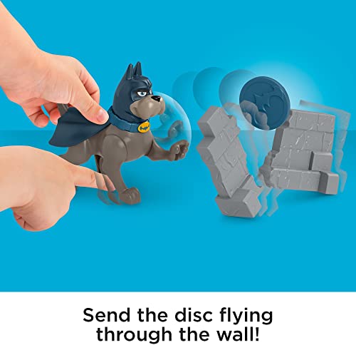 Fisher-Price DC League of Super-Pets Disk Launch Ace, Figure Set with Dog Character and Accessories for Preschool Pretend - Image 4