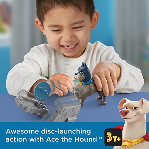 Fisher-Price DC League of Super-Pets Disk Launch Ace, Figure Set with Dog Character and Accessories for Preschool Pretend - Image 6