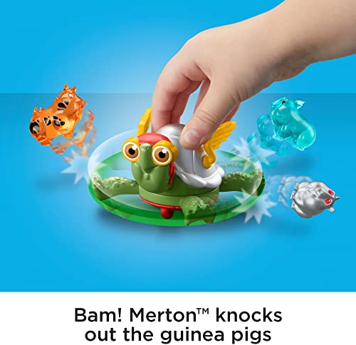 Fisher-Price DC League of Super-Pets Power Spin Merton The Turtle Figure Set with Accessories for Preschool Pretend Play - Image 4