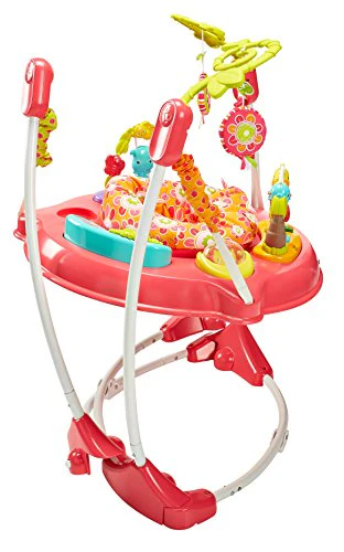 Fisher-Price Jumperoo Baby Bouncer and Activity Center with Spinning Seat plus Lights Music Sounds and Baby Toys, Pink Petals - Image 3