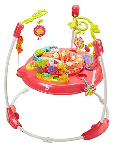 Fisher-Price Jumperoo Baby Bouncer and Activity Center with Spinning Seat plus Lights Music Sounds and Baby Toys, Pink Petals - Image 6