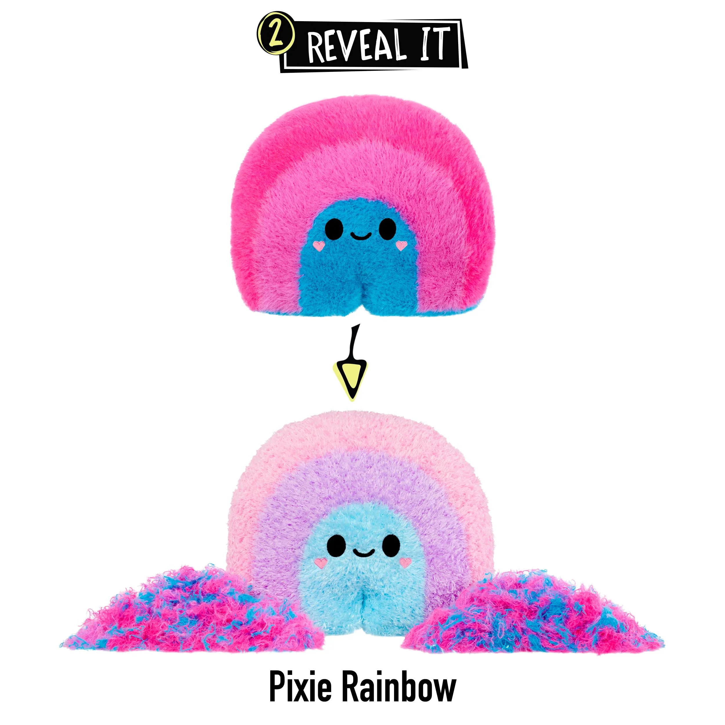 Fluffie Stuffiez Rainbow Large Collectible Feature Plush 11" - Surprise Reveal Unboxing with Huggable ASMR Fidget DIY Fur Pulling, Ultra Soft Fluff - Image 4