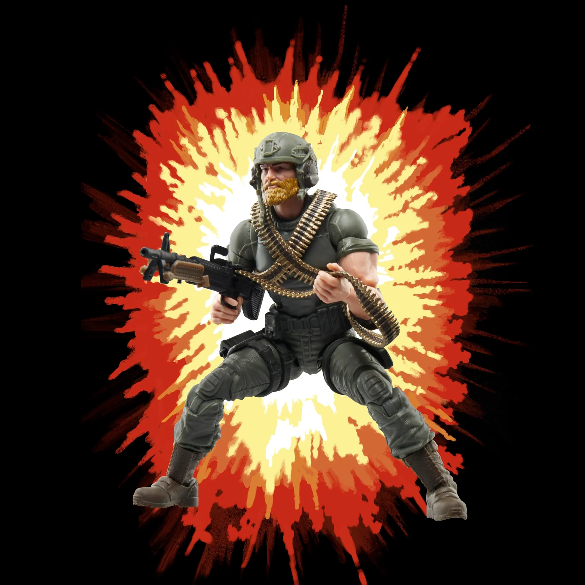 G.I. Joe Classified Series Retro Cardback Craig “Rock ’N Roll” McConnel, Collectible 6 Inch Action Figure with 9 Accessories - Image 5
