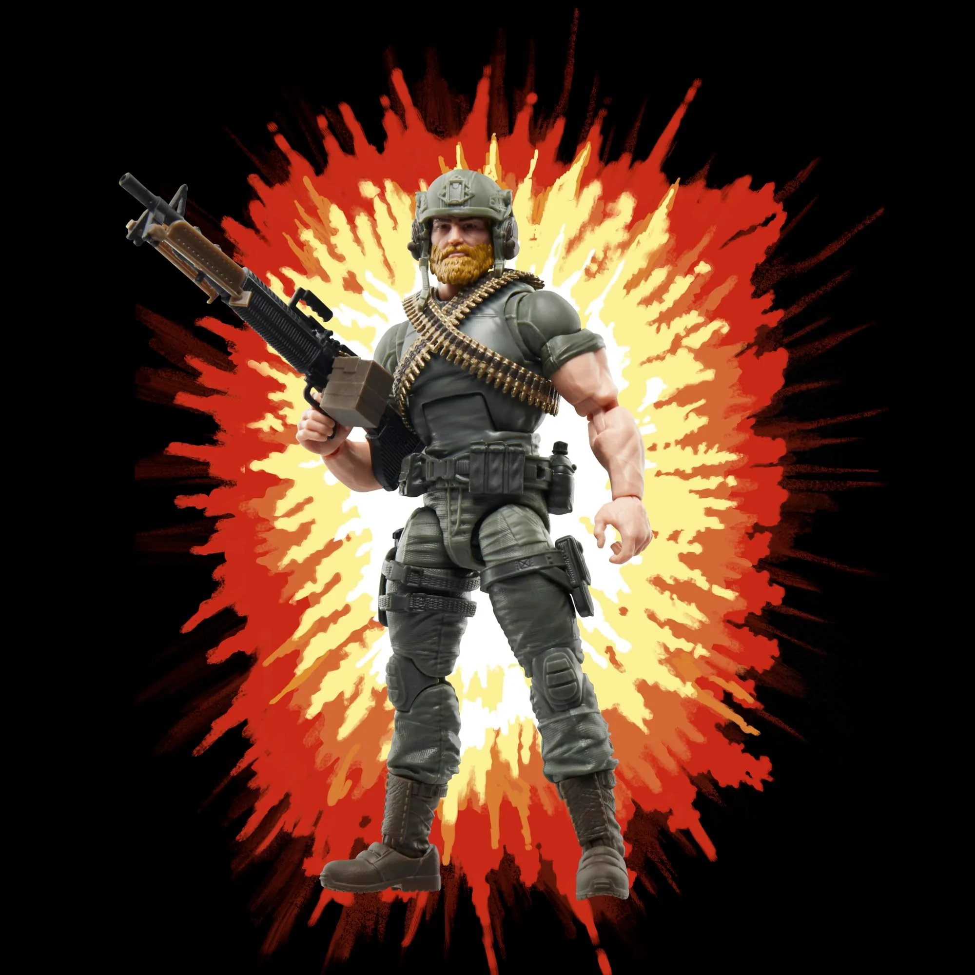 G.I. Joe Classified Series Retro Cardback Craig “Rock ’N Roll” McConnel, Collectible 6 Inch Action Figure with 9 Accessories - Image 6