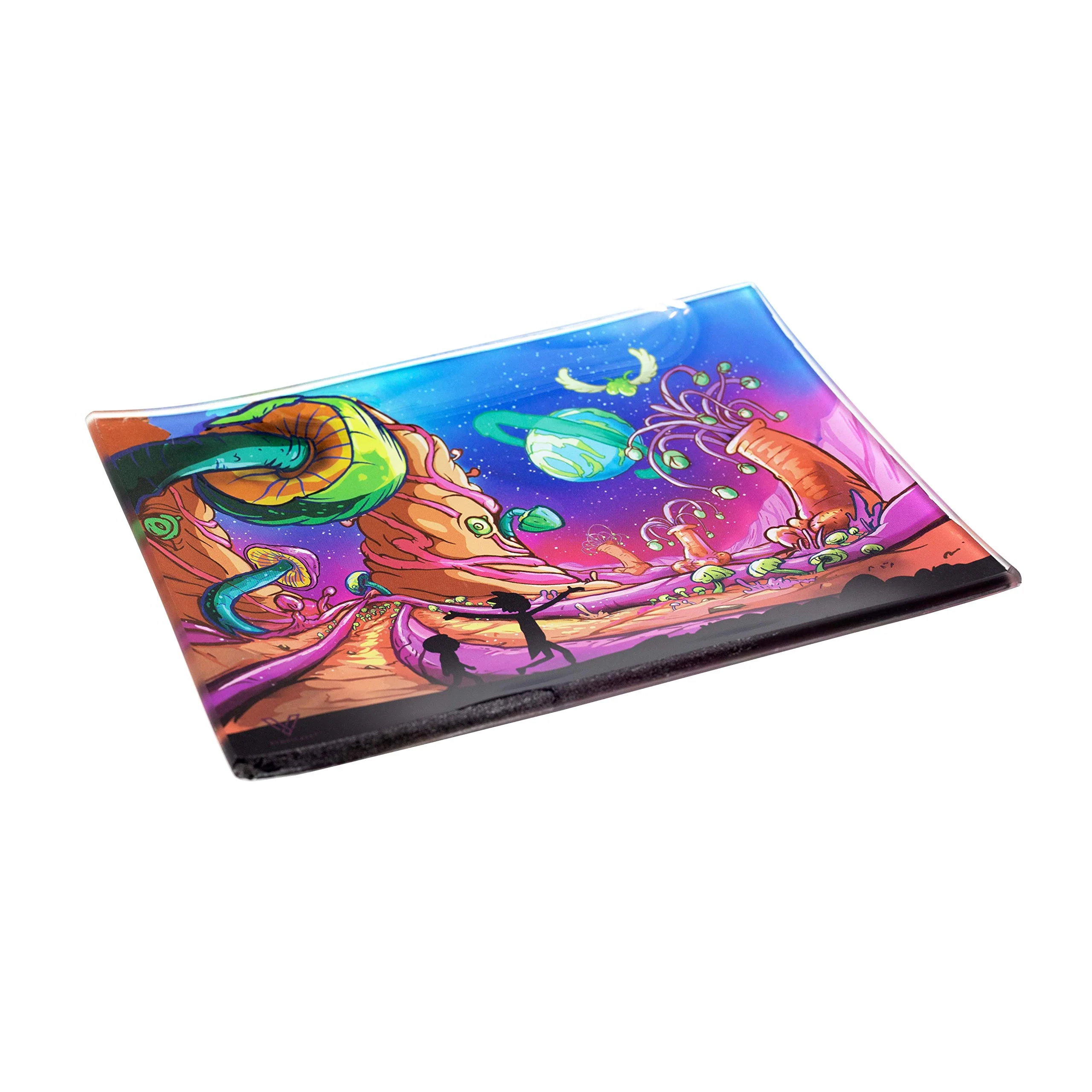 Glass Rolling Tray, Dimensional Shift Design by V Syndicate (Small) - Image 4