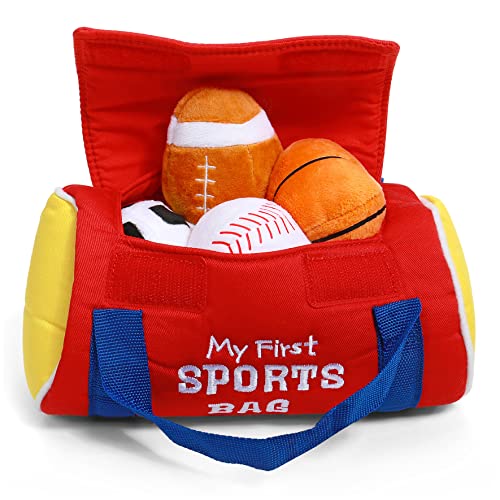 GUND Baby My First Sports Bag Stuffed Plush Playset, 5 Piece, 8" - Image 7