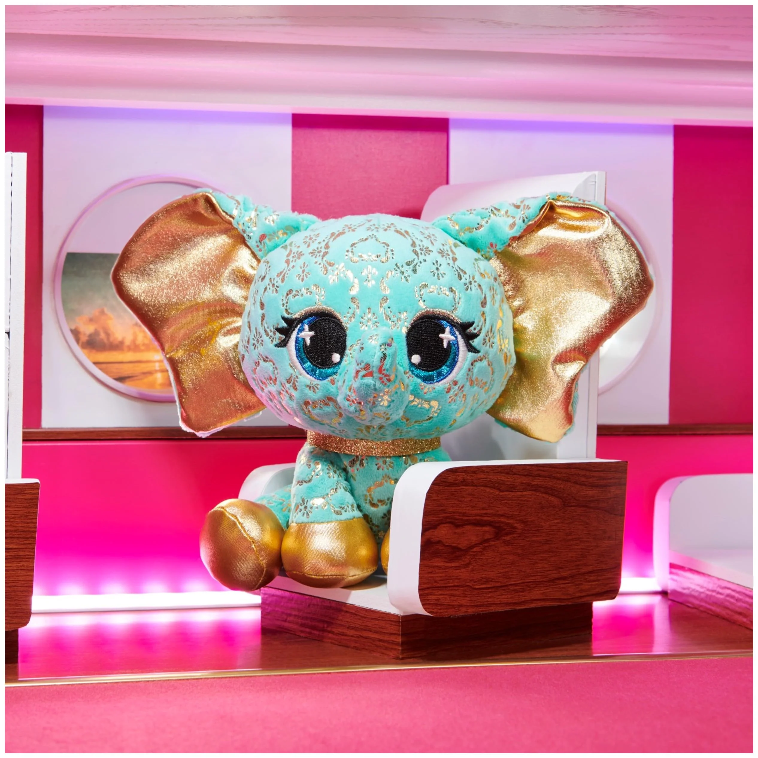 GUND PLushes Designer Fashion Pets Bella L’Phante Limited Edition Elephant Stuffed Animal, Turquoise/Gold, 6” - Image 11