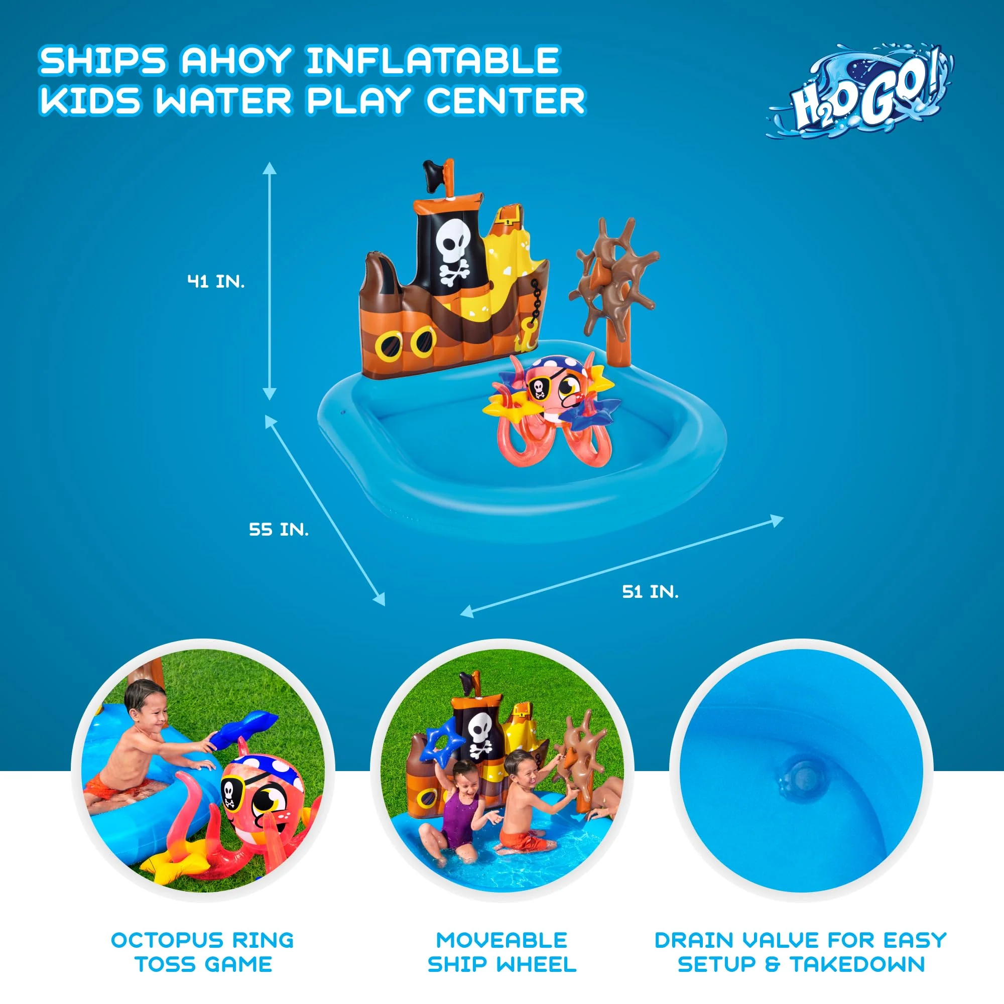 H2OGO! Ships Ahoy Play Center Splash Pool - Image 8