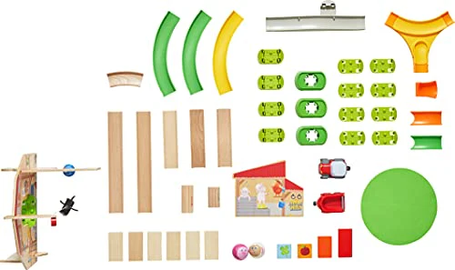 HABA – Kullerbü Track Ball Run with Play Backdrop, Tractor, Crackers and Realistic Farm Sounds, Wooden Toy from 2 Years - Image 11