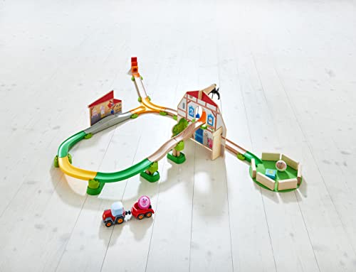 HABA – Kullerbü Track Ball Run with Play Backdrop, Tractor, Crackers and Realistic Farm Sounds, Wooden Toy from 2 Years - Image 3