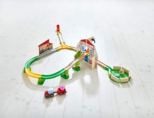 HABA – Kullerbü Track Ball Run with Play Backdrop, Tractor, Crackers and Realistic Farm Sounds, Wooden Toy from 2 Years - Image 6