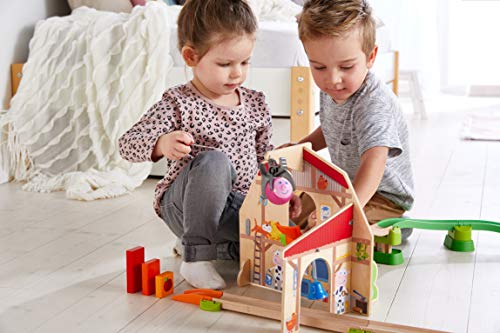 HABA – Kullerbü Track Ball Run with Play Backdrop, Tractor, Crackers and Realistic Farm Sounds, Wooden Toy from 2 Years - Image 7