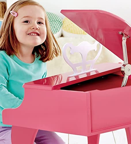 Hape Happy Grand Piano in Pink Toddler Wooden Musical Instrument, L: 19.7, W: 20.5, H: 23.6 inch - Image 3