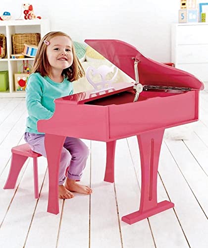 Hape Happy Grand Piano in Pink Toddler Wooden Musical Instrument, L: 19.7, W: 20.5, H: 23.6 inch - Image 5