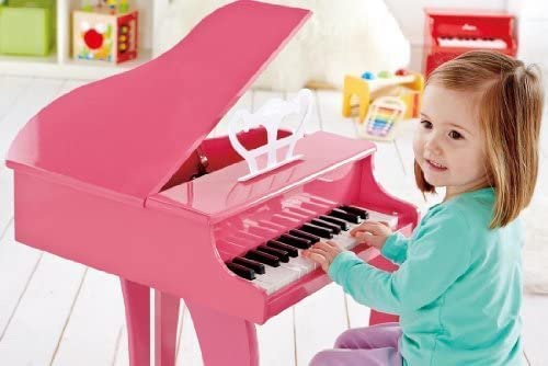 Hape Happy Grand Piano in Pink Toddler Wooden Musical Instrument, L: 19.7, W: 20.5, H: 23.6 inch - Image 7