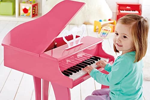 Hape Happy Grand Piano in Pink Toddler Wooden Musical Instrument, L: 19.7, W: 20.5, H: 23.6 inch - Image 8